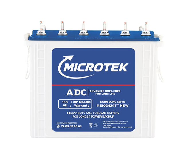 Microtek Dura Long M1502424TT | 150Ah Tall Tubular Inverter Battery with ADC Technology